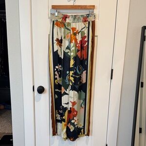 Anthropologie Conditions Apply Imara Satin Wide Leg Pants